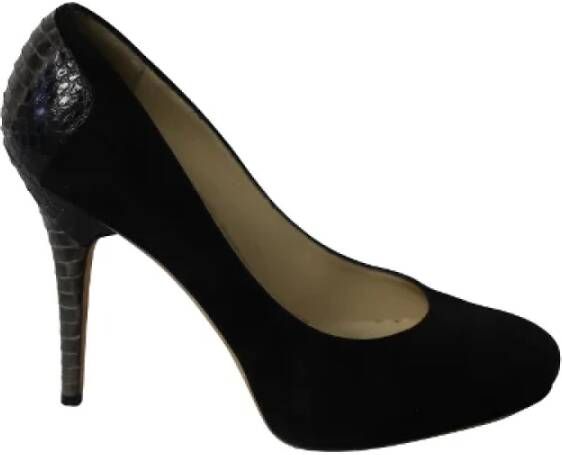 Jimmy Choo Pre-owned Suede heels Black Dames