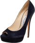 Jimmy Choo Pre-owned Suede heels Blue Dames - Thumbnail 1