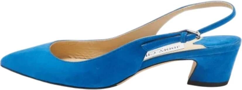 Jimmy Choo Pre-owned Suede heels Blue Dames