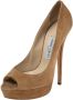 Jimmy Choo Pre-owned Suede heels Brown Dames - Thumbnail 1