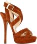 Jimmy Choo Pre-owned Suede heels Brown Dames - Thumbnail 1