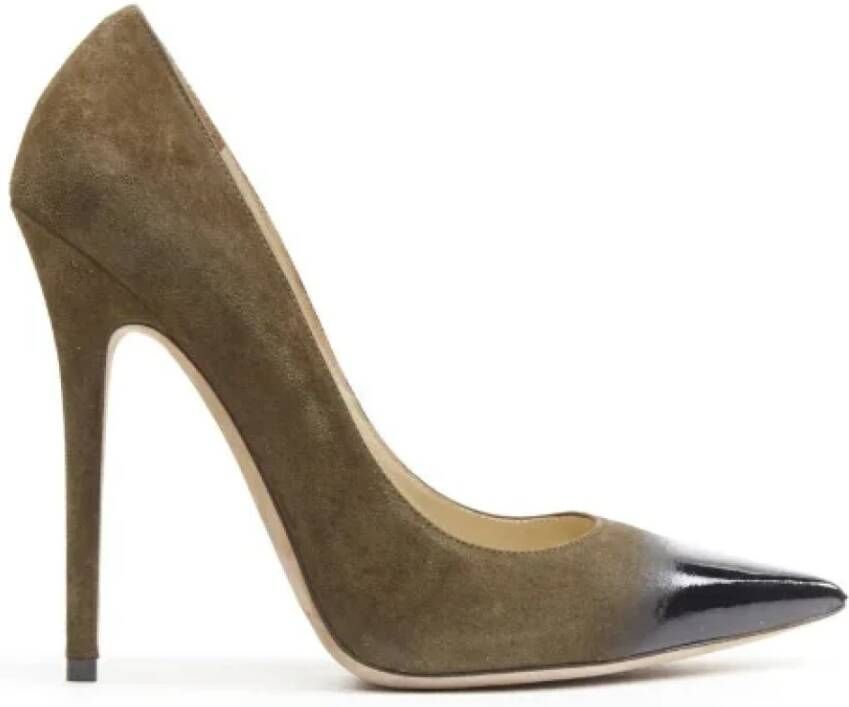 Jimmy Choo Pre-owned Suede heels Green Dames