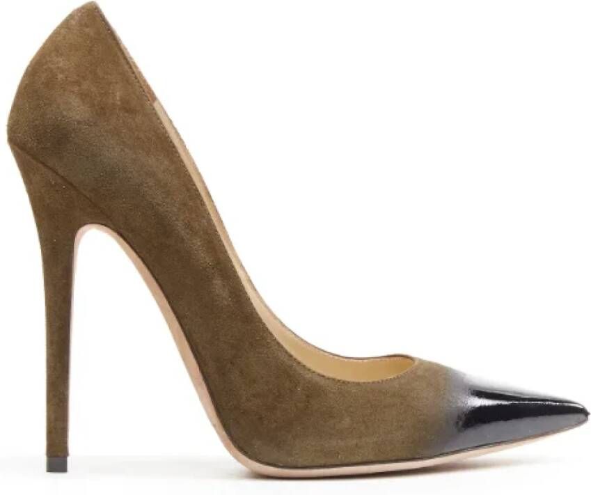 Jimmy Choo Pre-owned Suede heels Green Dames