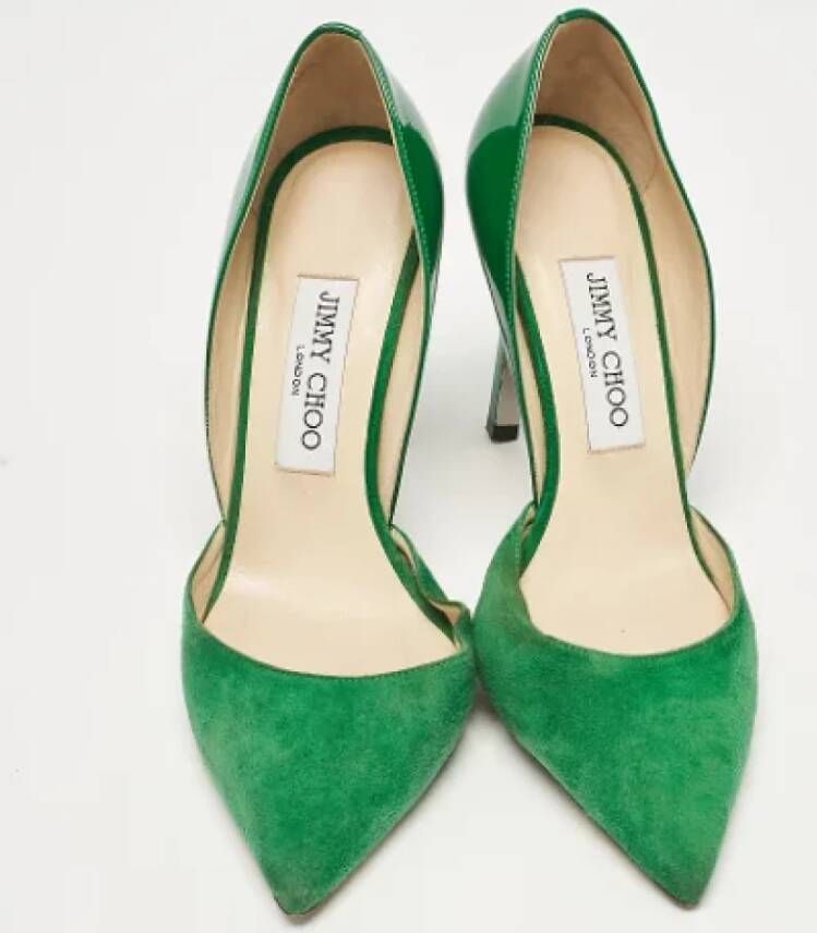 Jimmy Choo Pre-owned Suede heels Green Dames