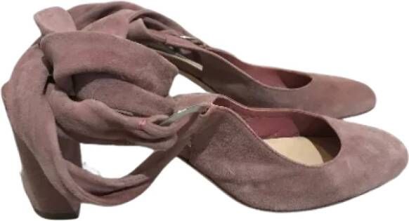 Jimmy Choo Pre-owned Suede heels Pink Dames