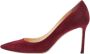 Jimmy Choo Pre-owned Suede heels Red Dames - Thumbnail 1