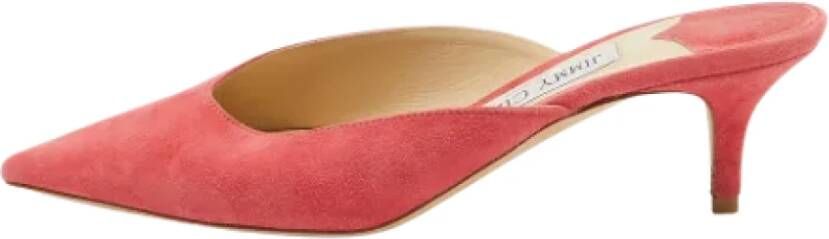 Jimmy Choo Pre-owned Suede mules Pink Dames