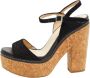 Jimmy Choo Pre-owned Suede sandals Black Dames - Thumbnail 1