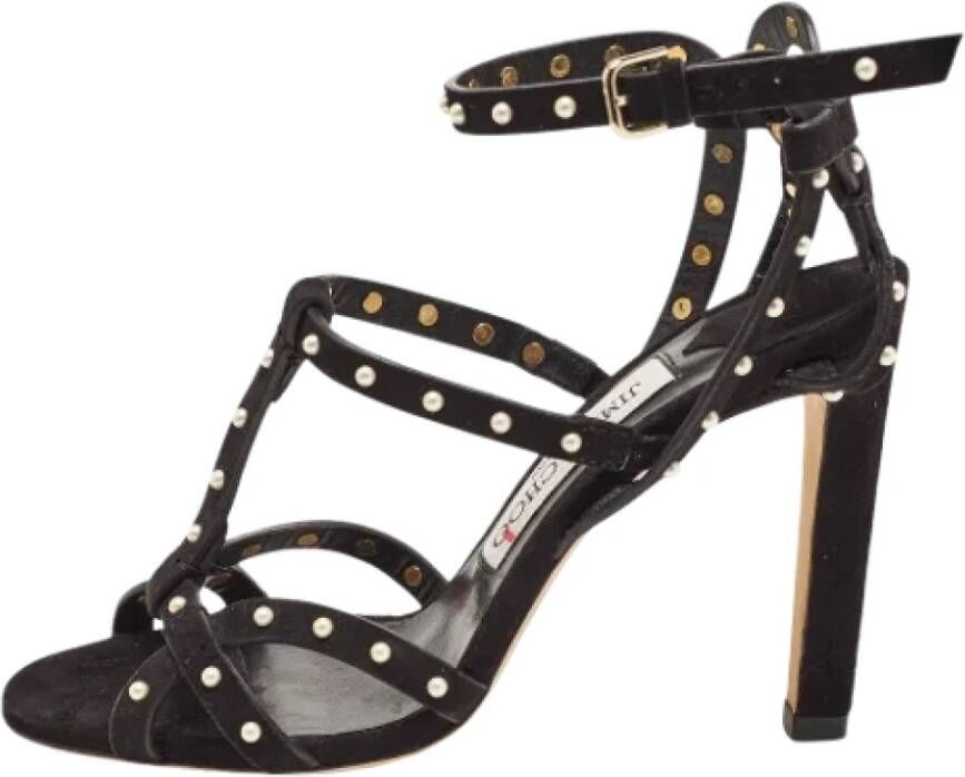 Jimmy Choo Pre-owned Suede sandals Black Dames