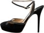 Jimmy Choo Pre-owned Suede sandals Black Dames - Thumbnail 1