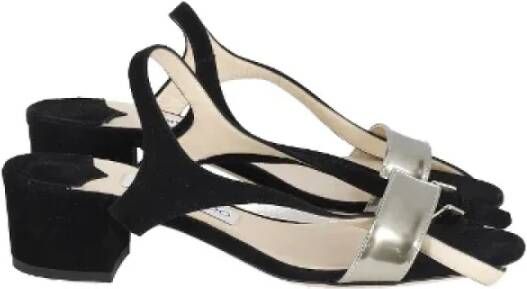 Jimmy Choo Pre-owned Suede sandals Black Dames