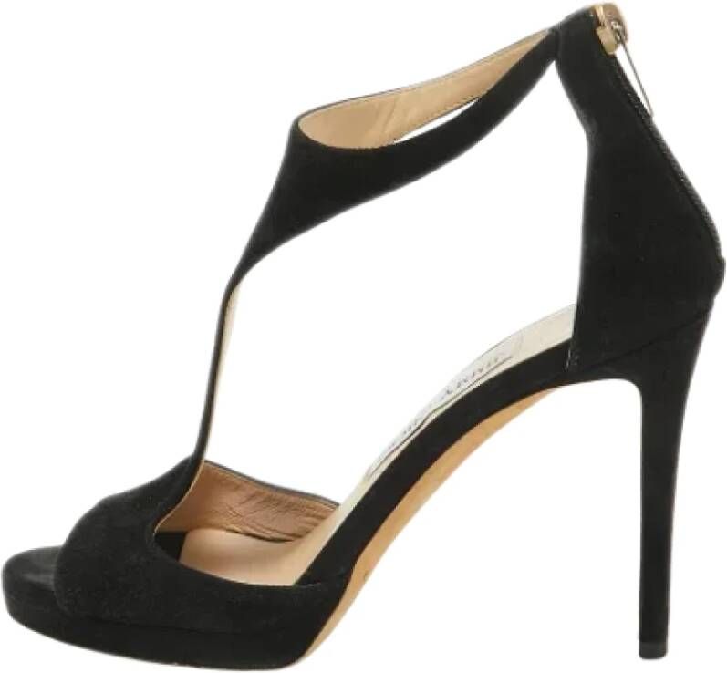 Jimmy Choo Pre-owned Suede sandals Black Dames