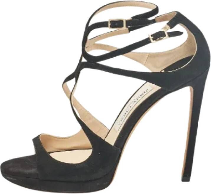 Jimmy Choo Pre-owned Suede sandals Black Dames