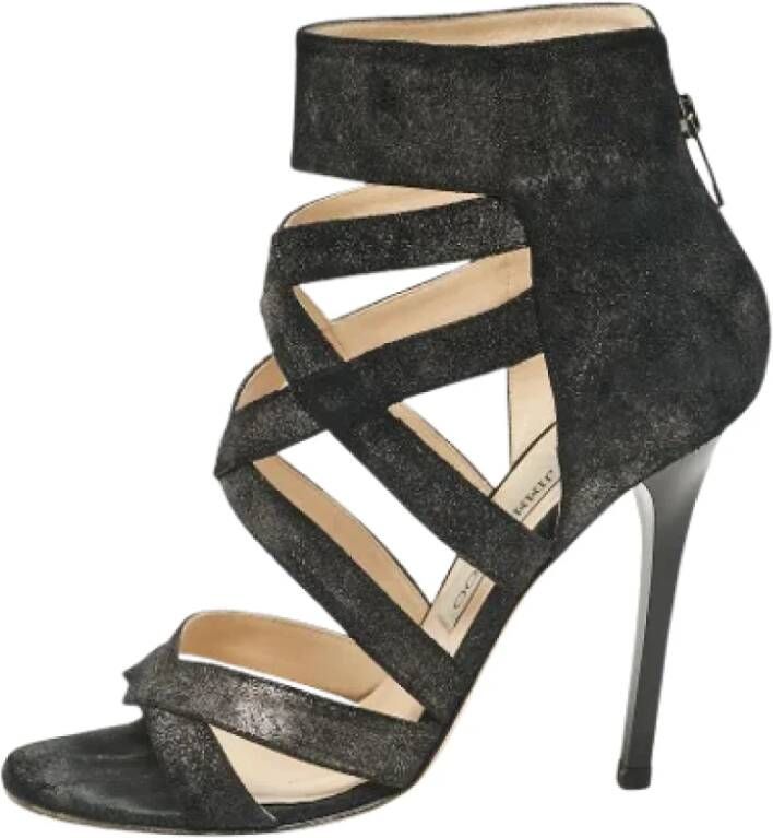 Jimmy Choo Pre-owned Suede sandals Black Dames