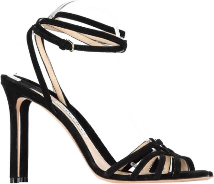 Jimmy Choo Pre-owned Suede sandals Black Dames