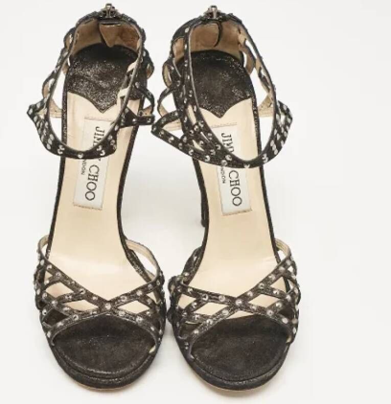 Jimmy Choo Pre-owned Suede sandals Black Dames