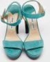 Jimmy Choo Pre-owned Suede sandals Blue Dames - Thumbnail 1