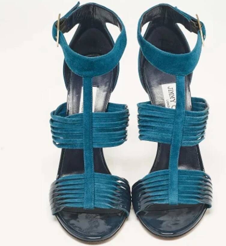 Jimmy Choo Pre-owned Suede sandals Blue Dames