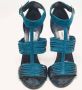 Jimmy Choo Pre-owned Suede sandals Blue Dames - Thumbnail 1