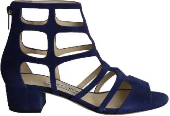 Jimmy Choo Pre-owned Suede sandals Blue Dames