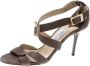 Jimmy Choo Pre-owned Suede sandals Brown Dames - Thumbnail 1
