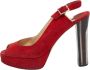 Jimmy Choo Pre-owned Suede sandals Red Dames - Thumbnail 1