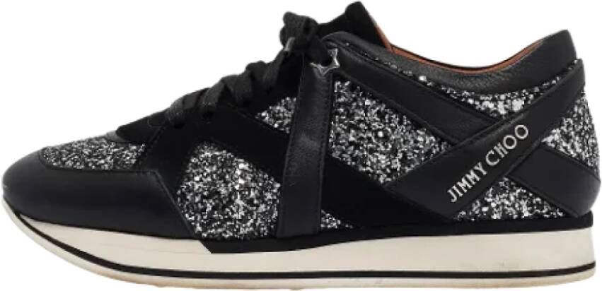 Jimmy Choo Pre-owned Suede sneakers Black Dames