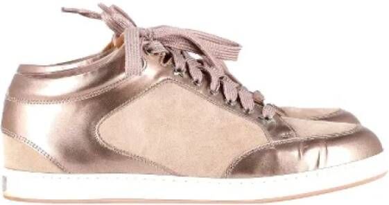 Jimmy Choo Pre-owned Suede sneakers Pink Dames