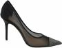 Jimmy Choo Elegante Zwarte Kristal Mesh Pumps Black Dames - Thumbnail 1