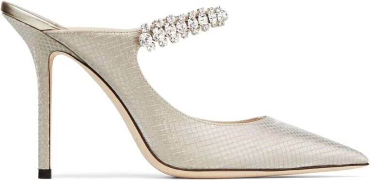 Jimmy Choo Pumps met hoge hak en kristallen bandje Gray Dames