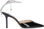 Jimmy Choo Zwarte Patentleren Kristallen Ketting Hakken Black Dames - Thumbnail 1