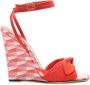 Jimmy Choo Rode Canvas Richelle Sandalen met Hak Red Dames - Thumbnail 1