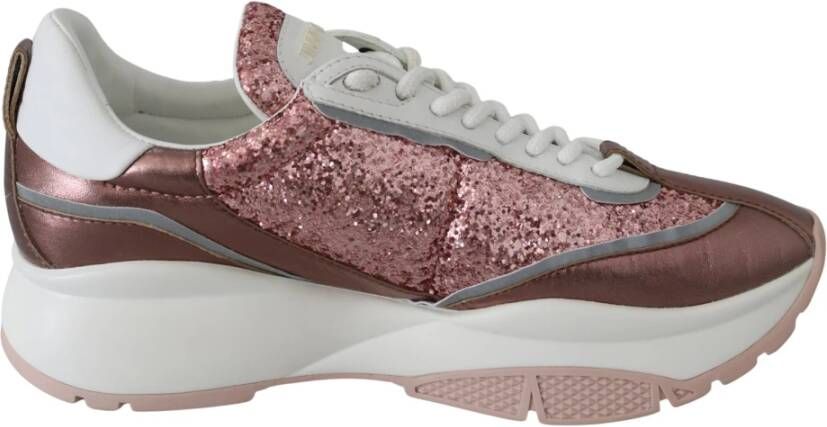 Jimmy Choo Roze Glitter Sneakers Euforie Multicolor Dames