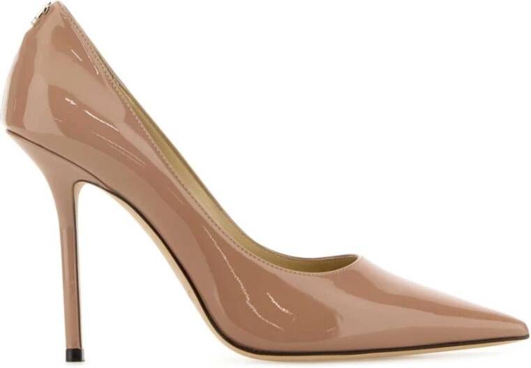 Jimmy Choo Zwarte Pumps van Lakleer met Puntige Neus Black Dames