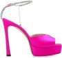 Jimmy Choo Saeda platform sandalen van satijn Pink Dames - Thumbnail 2