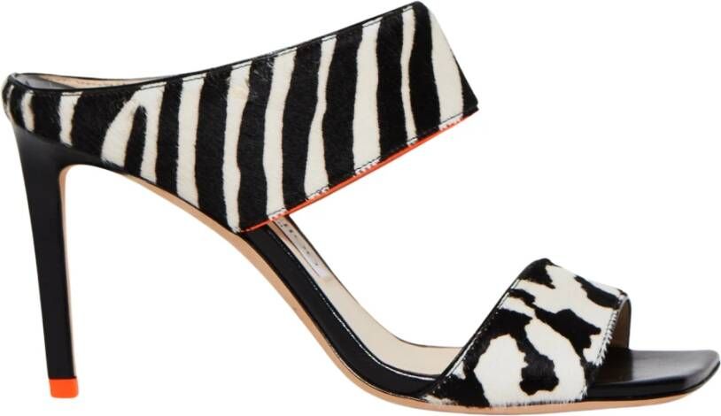 Jimmy Choo Sandaal met Zebra Print Black Dames