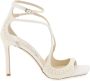 Jimmy Choo Parelversierde Satijnen Sandalen White Dames - Thumbnail 11