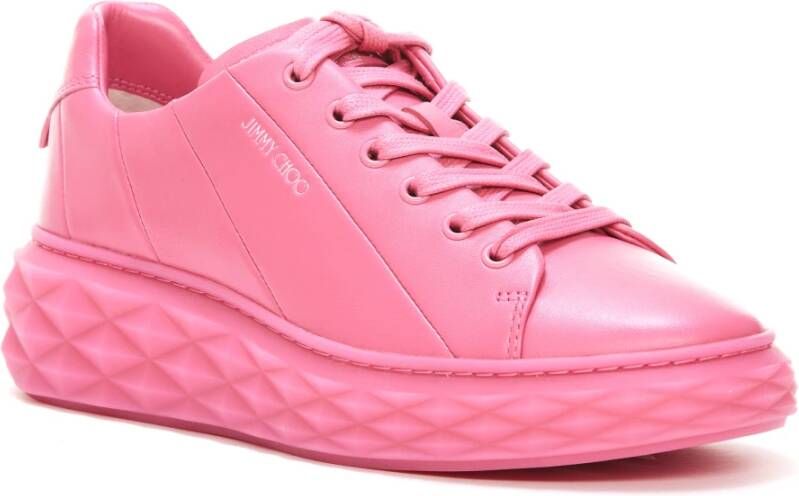 Jimmy Choo Side-logo-geëmsteerde sneakers Roze Dames