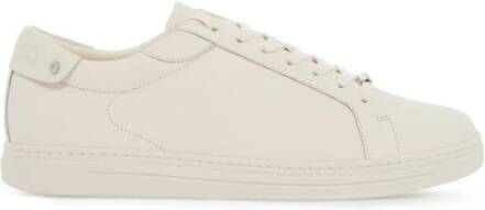 Jimmy Choo Sneakers van gehamerd leer met metalen detail White Heren