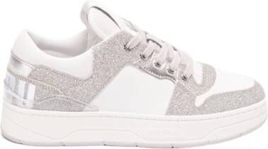 Jimmy Choo Florent Sneakers Veters Leer en Rubber White Dames