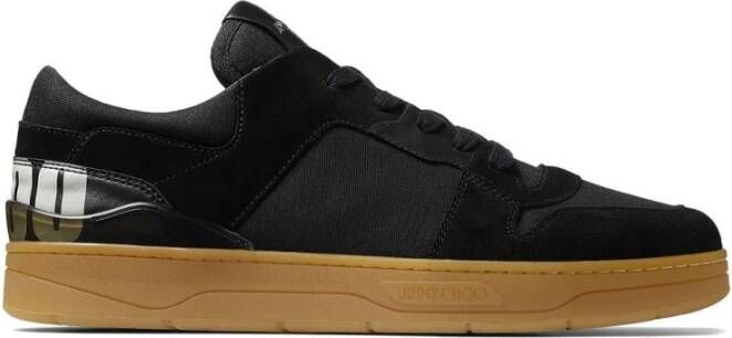 Jimmy Choo Florent Sneakers met lettering logo Black Heren