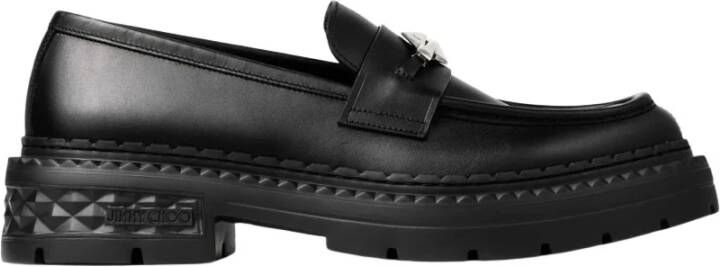 Jimmy Choo Stijlvolle Loafers voor Mannen Black Dames