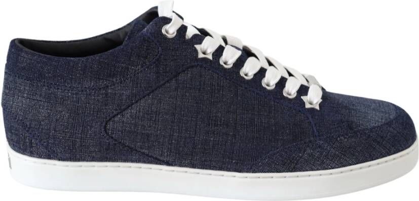 Jimmy Choo Stijlvolle Slip-On Denim Sneakers Blue Dames