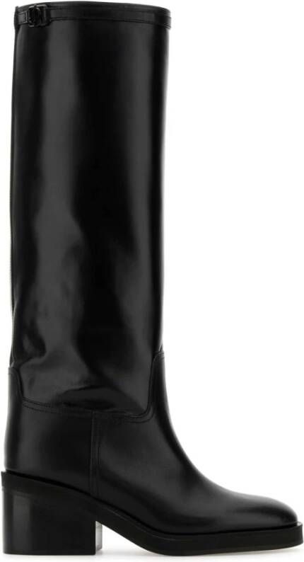 Jimmy Choo Stijlvolle zwarte leren laarzen Black Dames