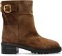 Jimmy Choo Suède enkellaarsjes Brooklyn Brown Dames - Thumbnail 1