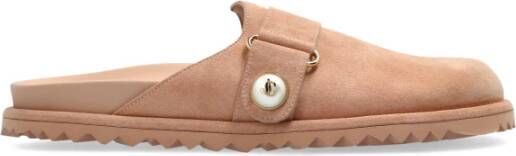 Jimmy Choo Suede slippers Fayence Pink Dames