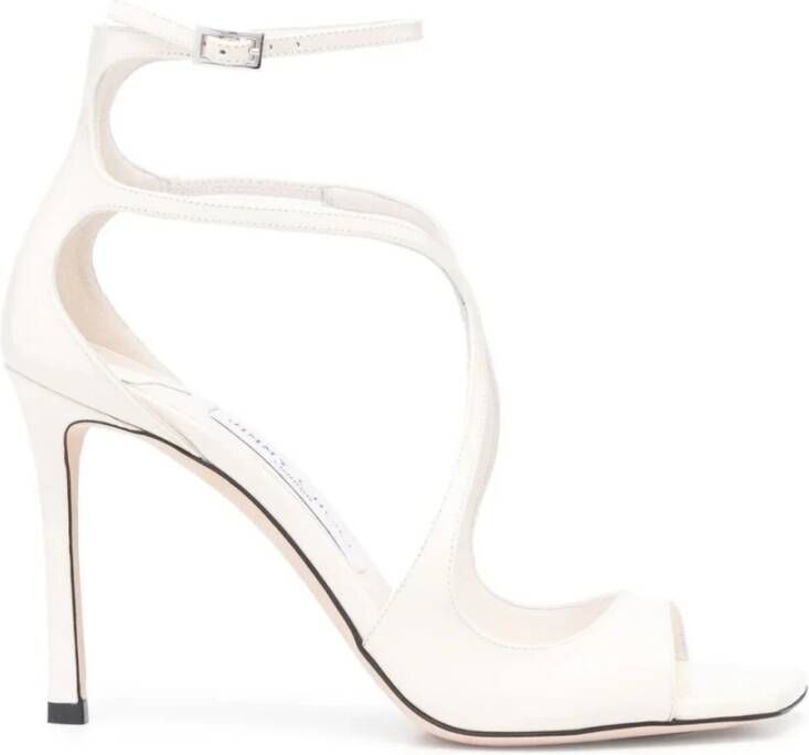 Jimmy Choo Witte Azia Patent Leren Sandalen White Dames