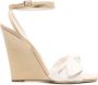 Jimmy Choo Witte gehakte Richelle sandalen White Dames - Thumbnail 1