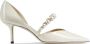 Jimmy Choo Witte hakpompen met pareldecoratie White Dames - Thumbnail 1