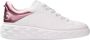 Jimmy Choo Witte leren sneakers met diamantmotief White Dames - Thumbnail 1